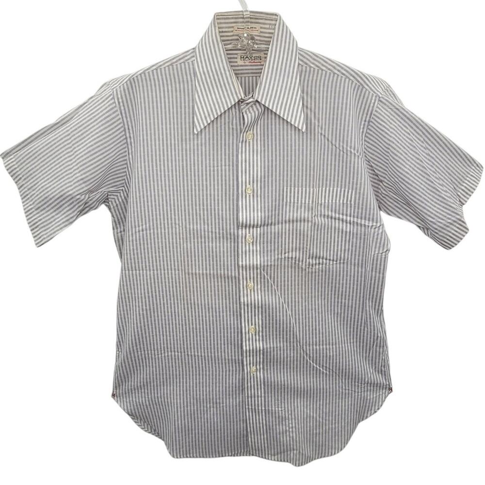 Hathaway Blue-White Striped Shirt—Perfect Layered or Workwear Smart 15.5‎